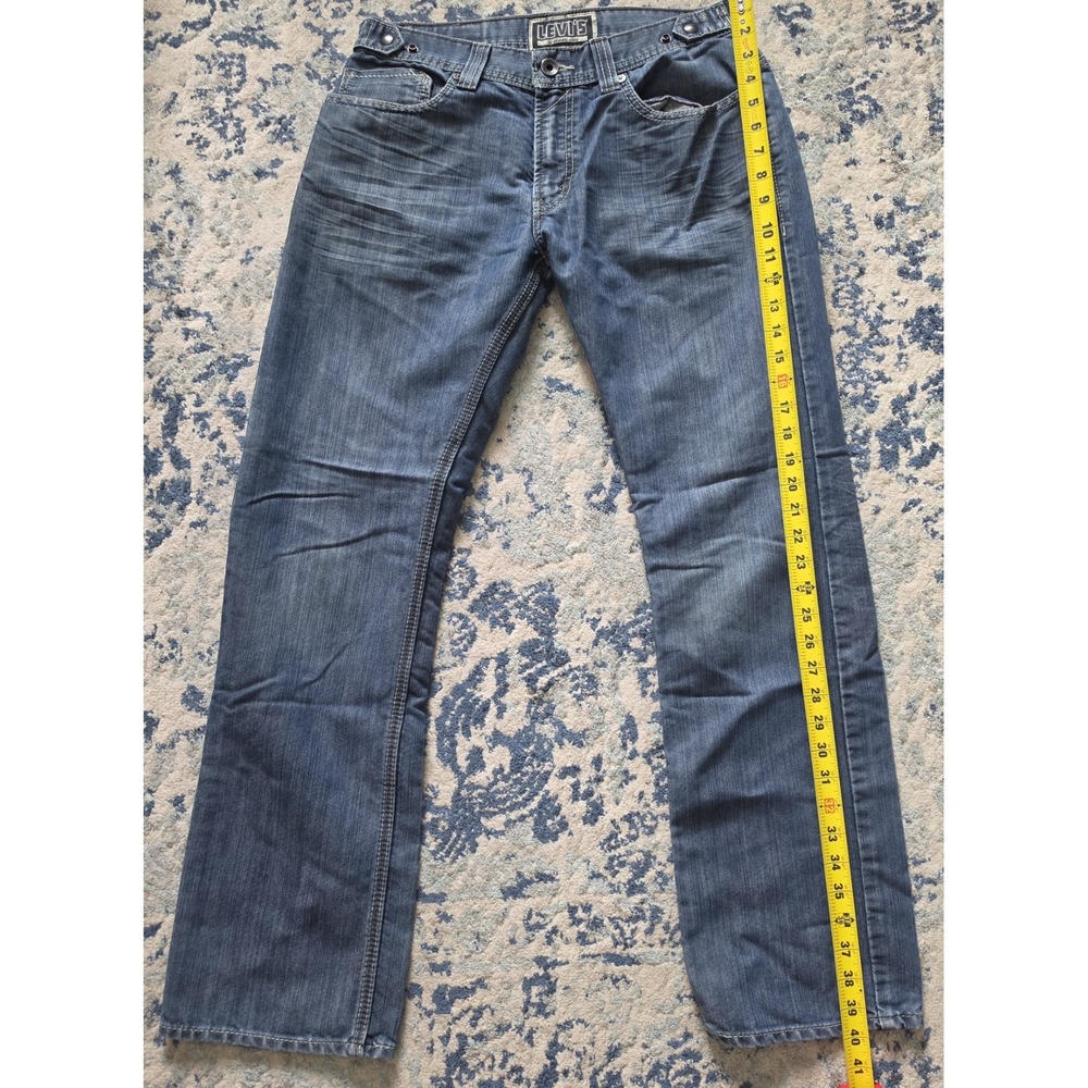 Levis 514 Jeans Men 32x32 Blue Medium Slim Straight Zipper Back Pocket Denim Y2K